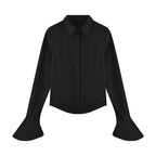 Flared Slim-Fit Blouse