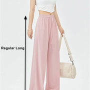 Summer Ice  Pants  Wide Leg Petite To Regular UPF50+  Sunscreen Pants, Breathable, Thin, Hanging Casual Pants Elastic Stretchy