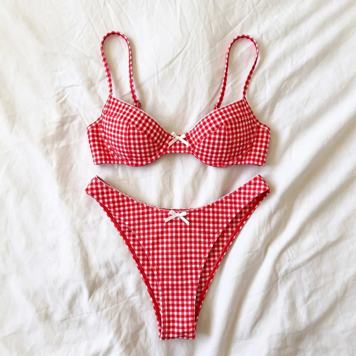 Polka Dot Bandeau Bikini