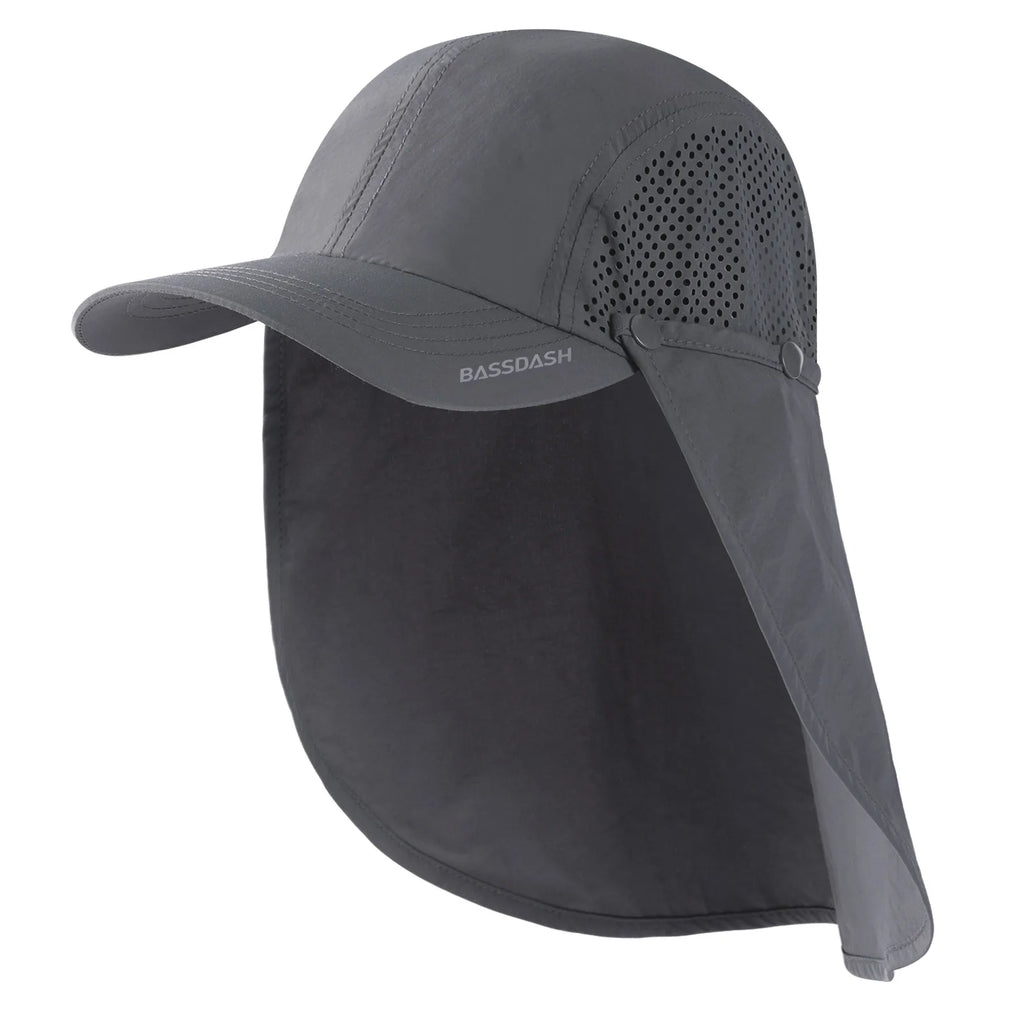 Aurelia Sun Explorer Sun Cap with Neck Flap – Grey