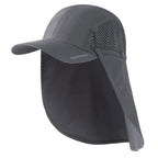 Aurelia Sun Explorer Sun Cap with Neck Flap – Grey