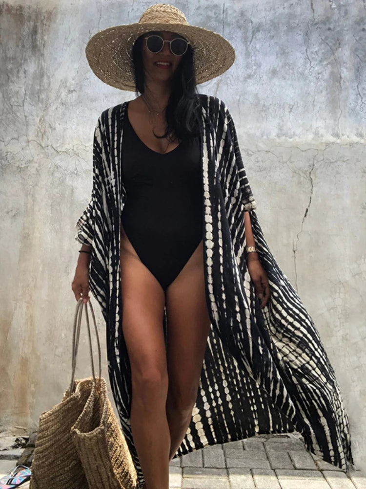 Tie-Dye Kimono Beach Cover-Up