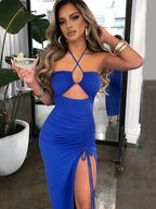 Sleeveless Backless Midi Dress