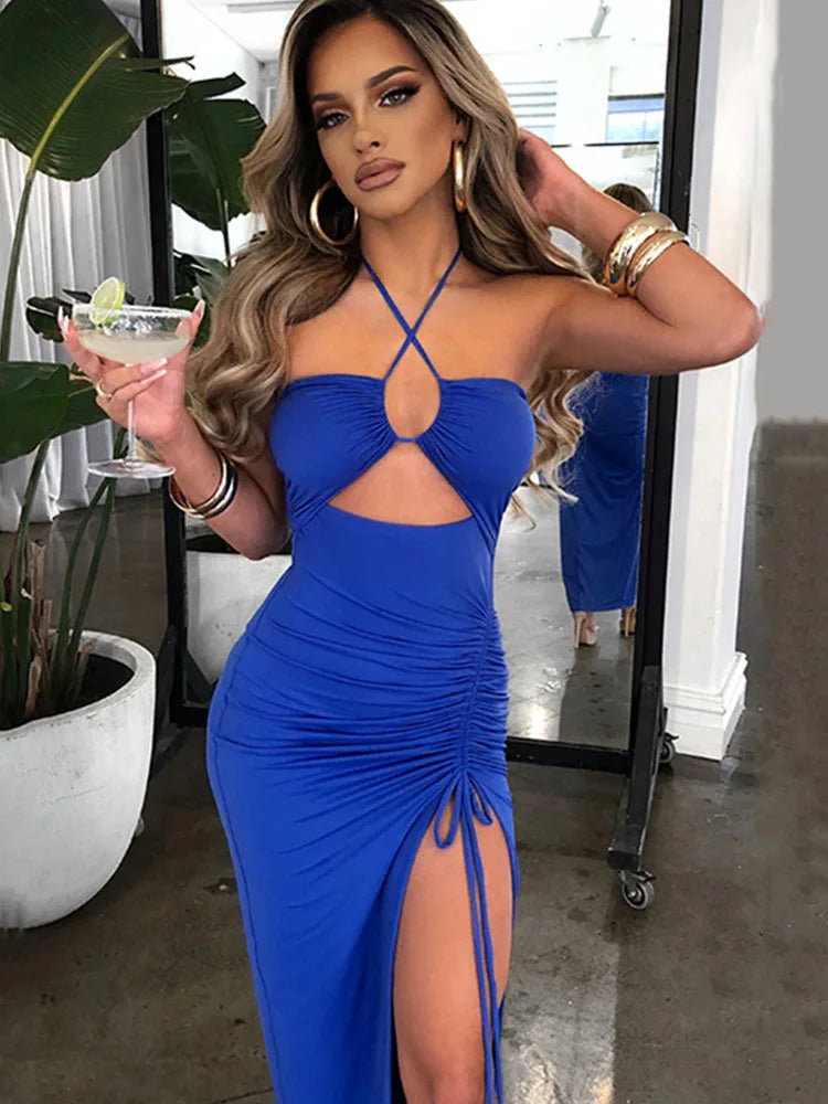 Sleeveless Backless Midi Dress