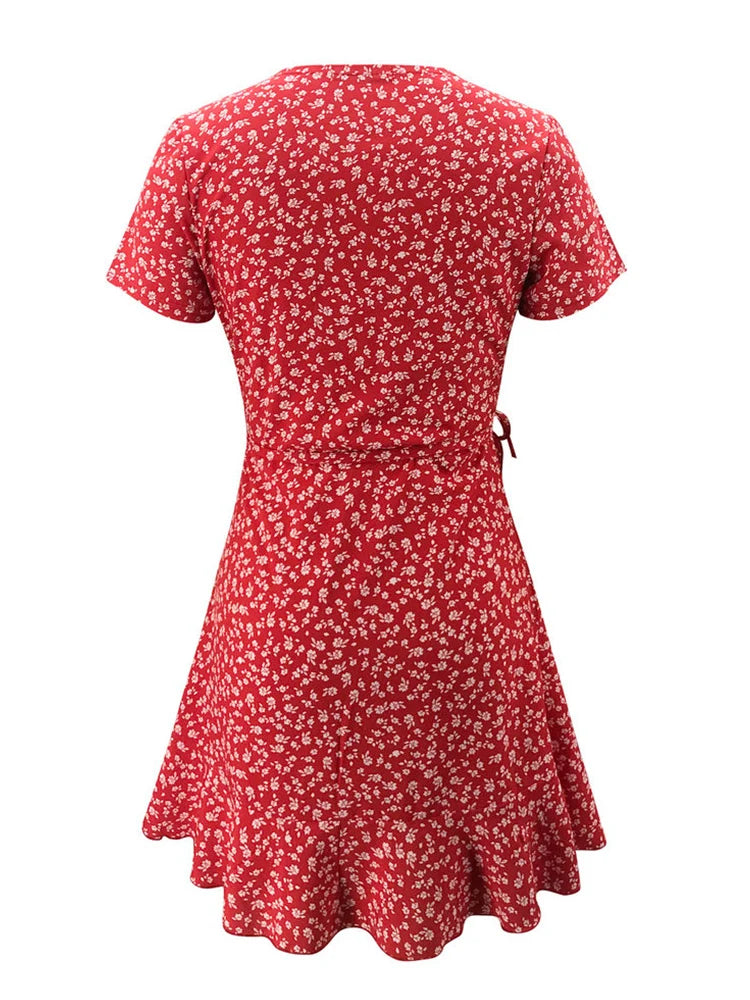 Floral Ruffle Mini Dress
