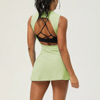Sleeveless Drawstring Tennis Dress