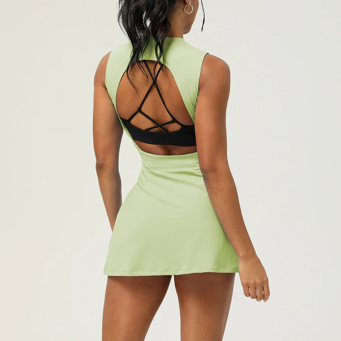 Sleeveless Drawstring Tennis Dress