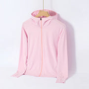 Summer Thin Ice Silk UV Women's Sunscreen Swimwear Jacket Front Zip UPF 50+ Fishing Clothing Couple Sunwear