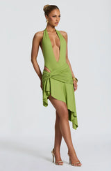 Cut-Out Halter Bodysuit & Mini Skirt Set