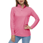 TACVASEN UPF50+ Sneldrogende prestatie-T-shirts met lange mouwen Dameszonbescherming Hardlopen Wandelen Vissen T-shirts Tops Outdoor
