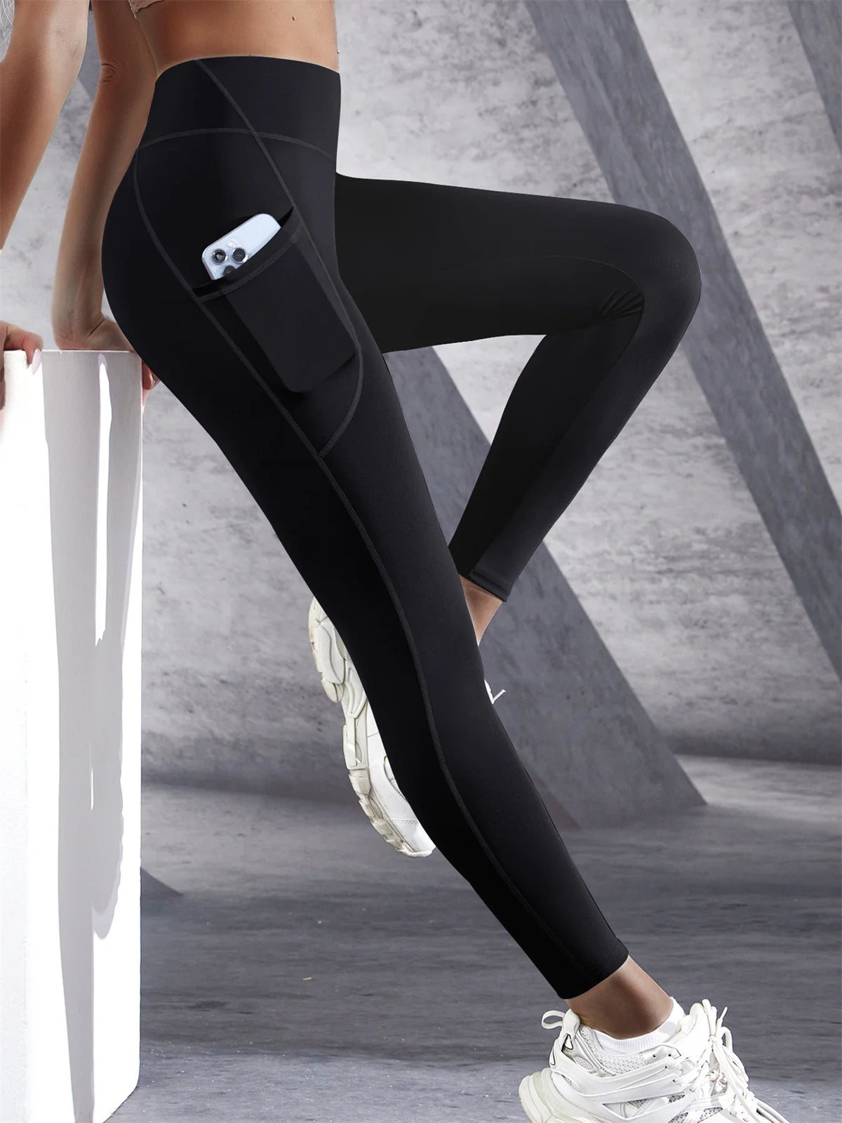 Aurelia Sun Pocket High-Waist Leggings – Navy Blue – image 12
