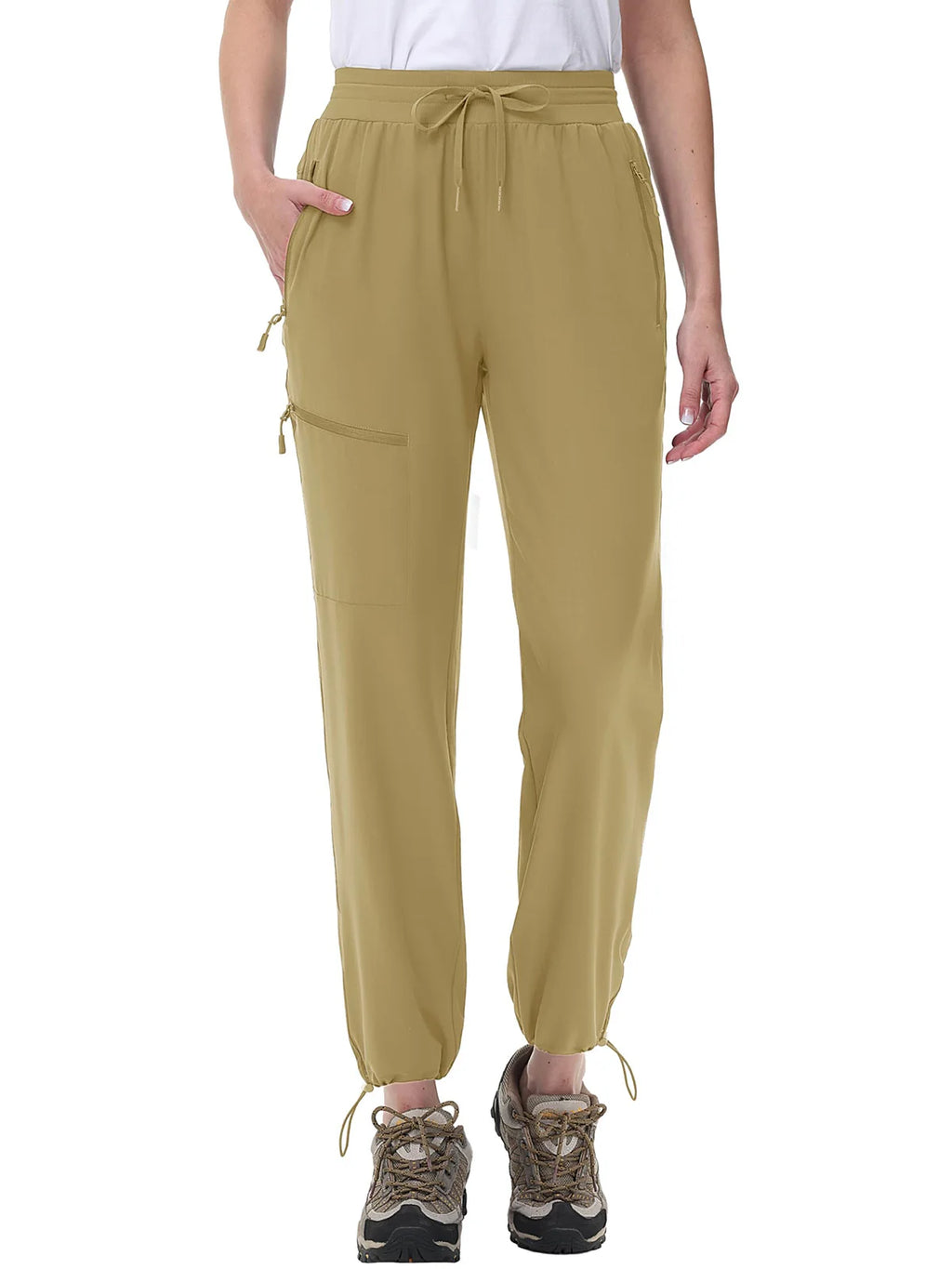TACVASEN UPF50+ Quick Dry Cargo Pants Womens Outdoor Hiking 4 Pockets Sweatpants Breathable Waterproof UV Protection Trousers