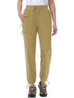 TACVASEN UPF50+ Quick Dry Cargo Pants Womens Outdoor Hiking 4 Pockets Sweatpants Breathable Waterproof UV Protection Trousers