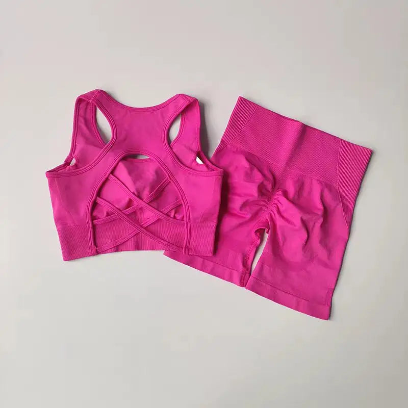 Aurelia Sun Seamless Bra & Shorts Set – Black – image 6