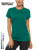 TACVASEN Summer Casual T-shirts UPF 50+ Quick Dry Womens Skin Sun Protection T-shirt Outdoor Running Swim Athletic T shirts Tops
