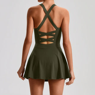 Crossback Bra & Tennis Skort Set