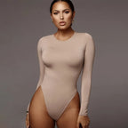 Long-Sleeve Crew-Neck Bodysuit