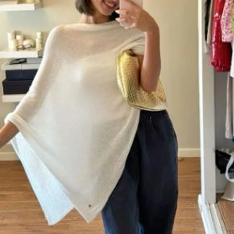 Knitted Smocked Beach Cover-Up