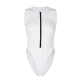 Zip-Front Sleeveless Summer Jumpsuit