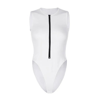 Zip-Front Sleeveless Summer Jumpsuit