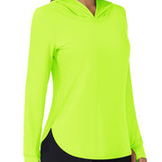 TACVASEN UPF80+ Summer UV Protection Hoodie Womens Outdoor Hiking SunBlock Pullover Tops Quick Dry Breathable Lightweight Shirts