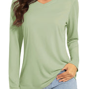 TACVASEN Summer UPF 50+ Long Sleeve T-Shirts Womens Sun Protection V Neck Fashion Tee Shirts Quick Dry Outdoor Hiking Pullover