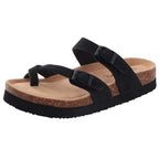 Suede Cork-Footbed Mules