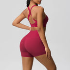 Pocketed Crossover Activewear Set