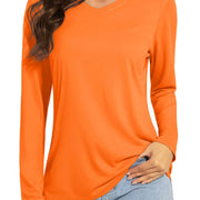 TACVASEN Summer UPF 50+ Long Sleeve T-Shirts Womens Sun Protection V Neck Fashion Tee Shirts Quick Dry Outdoor Hiking Pullover