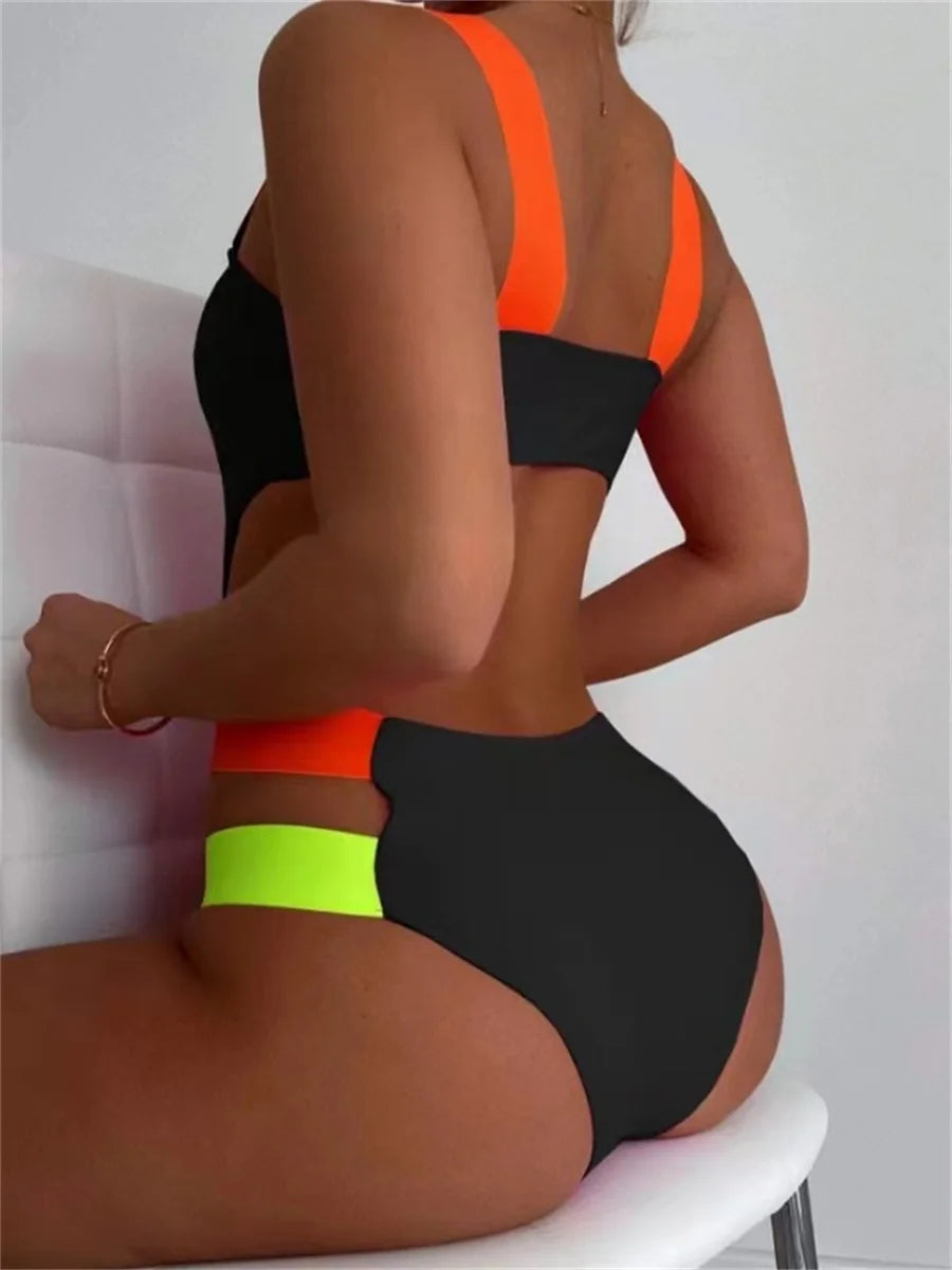 Aurelia Sun Contrast Strap Cut-Out Swimsuit – Black – Style 1 – image 4