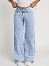 Denim Relaxed Wide-Leg Jeans