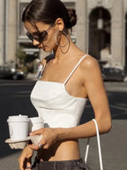 Lace-Up Backless Camisole