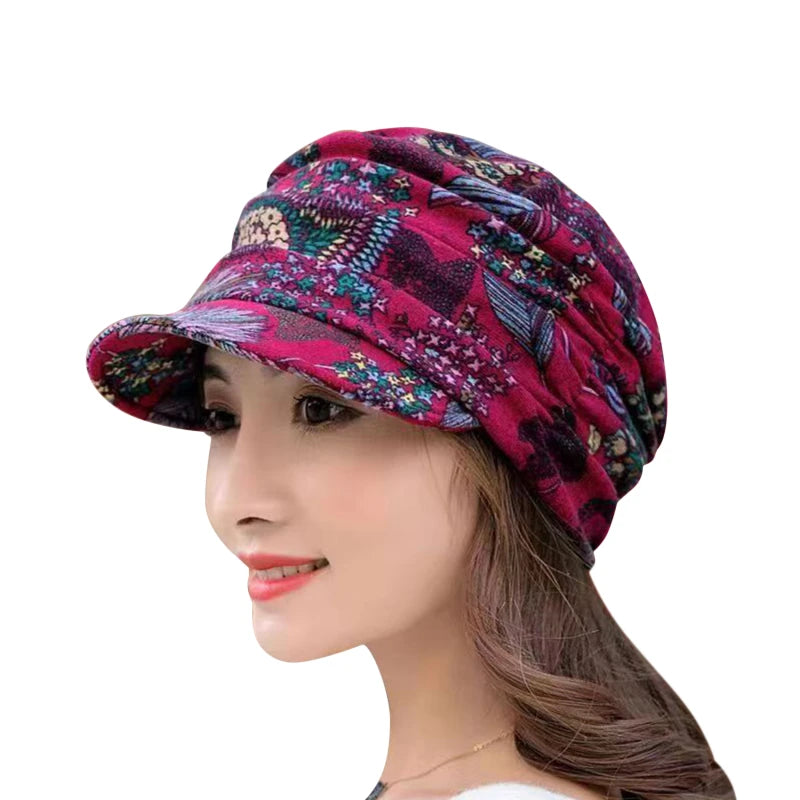 Heritage Floral Earflap Cap