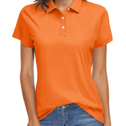 TACVASEN UPF 50+ Short Sleeve Golf Polos Shirts High Elastic Womens Sun Protection T-shirts Quick Dry Workout Tee Pullover Tops