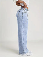 Denim Relaxed Wide-Leg Jeans