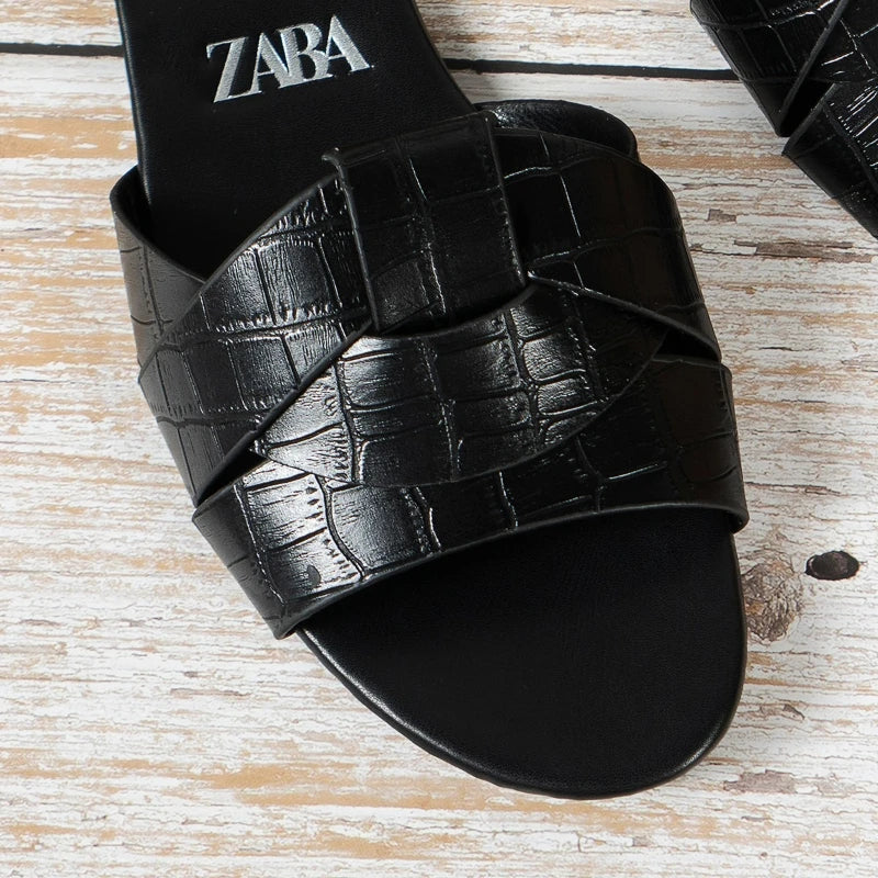 Riviera Woven Flat Slides