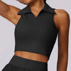 Aurelia Sun Sleeveless Golf Polo & Skort Set – Black – image 13