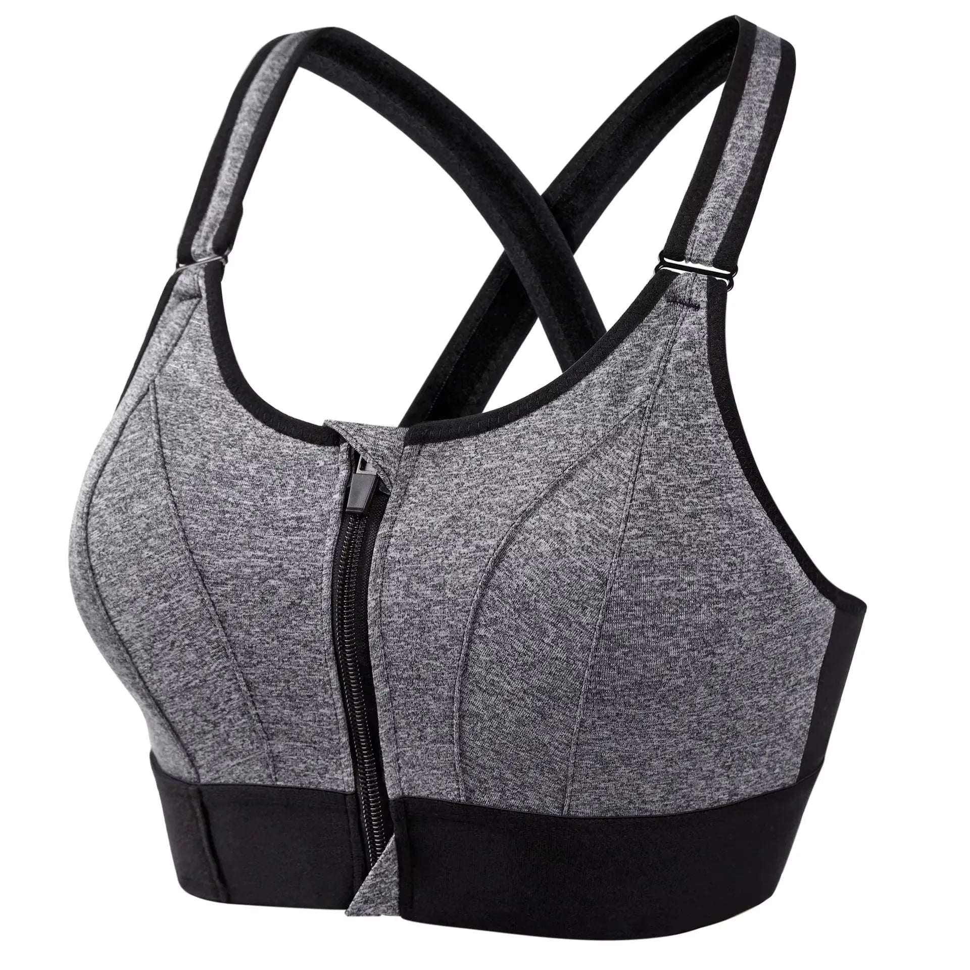 Aurelia Sun Front Zip Adjustable Sports Bra – White – image 10