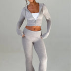 Knit Zip Hoodie & Pants Set
