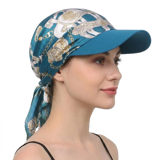 Satin Print Scarf Cap