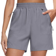 TACVASEN Women's 5" Hiking Cargo Shorts UPF 50+ Quick Dry Lightweight Golf Athletic Casual Summer Shorts with 3 Pockets Elastic