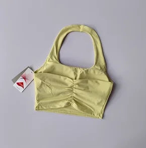 Aurelia Sun Open-Back Training Sports Bra – Golden Yellow – image 8
