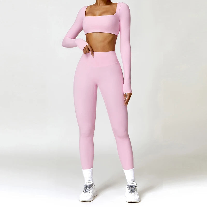 Aurelia Sun Long Sleeve Summer Training Set – Wine Red – Set 4 – image 2