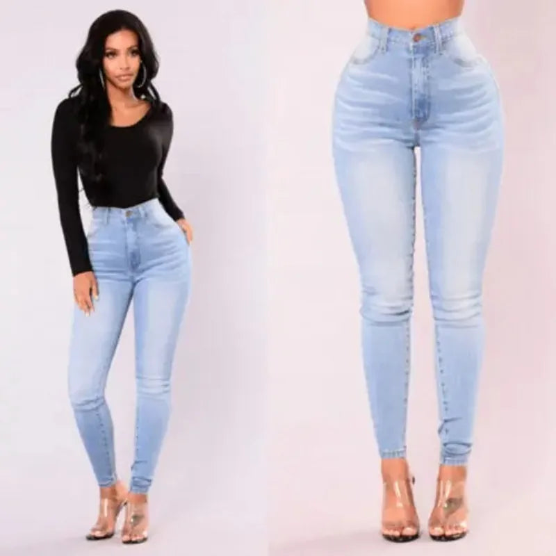Denim High-Waist Skinny Jeans