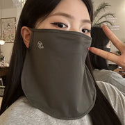 2026 New Summer Ice Silk Sunscreen Mask for Women, Thin, Breathable, UV Resistant, Cycling Neck Protection, Sunshade Veil