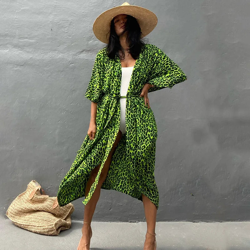 Tie-Dye Kimono Beach Cover-Up