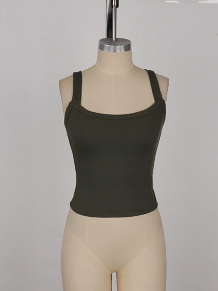 Cross-Strap Low-Neck Camisole