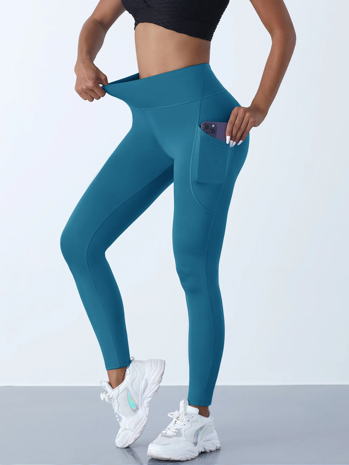 Aurelia Sun Pocket High-Waist Leggings – Navy Blue – image 10