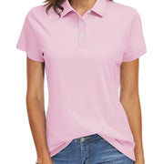 TACVASEN UPF 50+ Short Sleeve Golf Polos Shirts High Elastic Womens Sun Protection T-shirts Quick Dry Workout Tee Pullover Tops