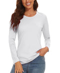 TACVASEN Summer UPF 50+ Long Sleeve Quick Dry High Elastic T-shirts Womens UV/Sun Protection Tee Shirts Hiking Swim Tops Outdoor
